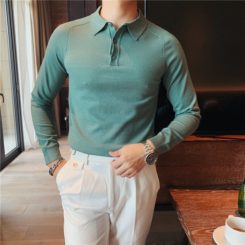 2022 New Arrivals Autumn Winter Men&s Thick Warm Knitted Pullover Solid Color Long Sleeve Sweaters Clothing Korea Style L81